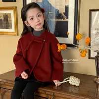 「UNO AUTUNNO」【富贵吉祥】100%绵羊毛女中大童冬季羊毛外套GD2744
