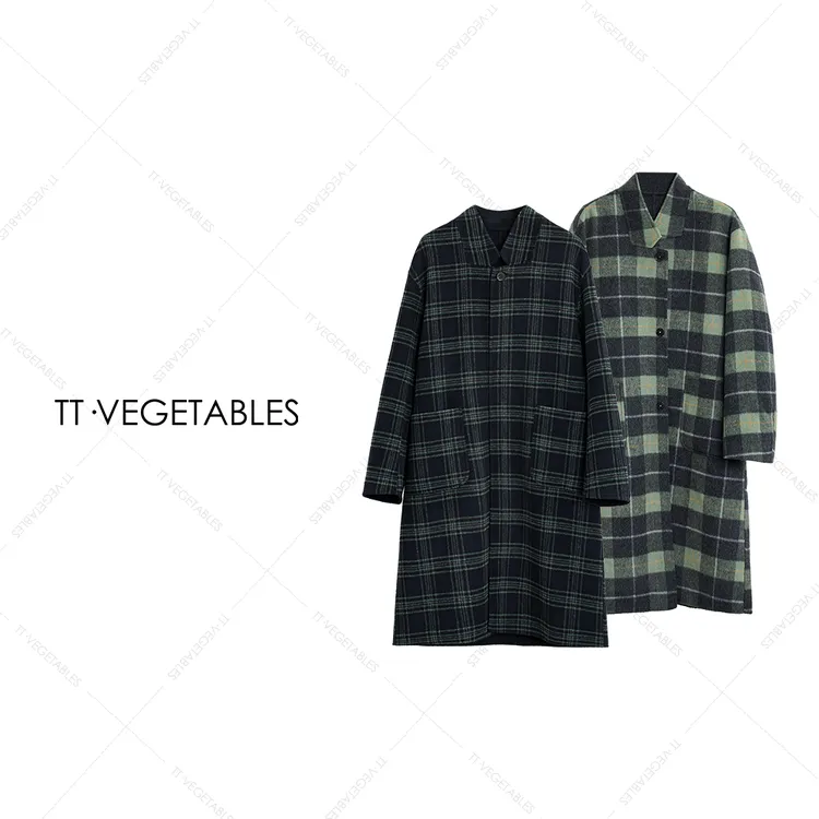 噢芬/小个子 【郁蓝】羊毛呢外套长袖保暖中长款呢大衣527702