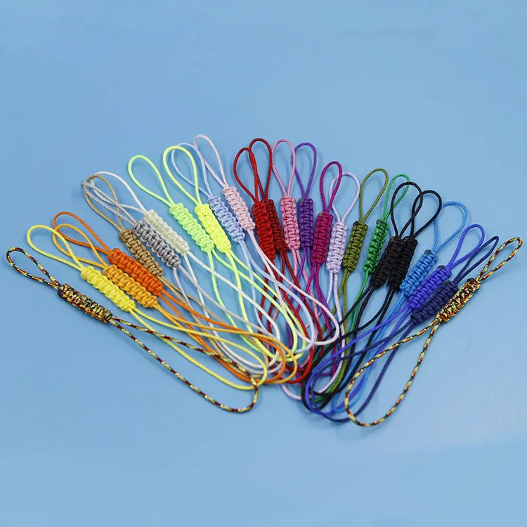 纯手工编织多彩色玉线挂绳DIY手机挂件U盘门禁卡公交卡平结挂件绳