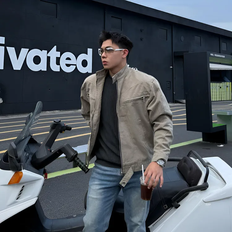 【硬】 秋季新款哈灵顿重工水洗夹克立领轻奢痞帅复古休闲潮流外套