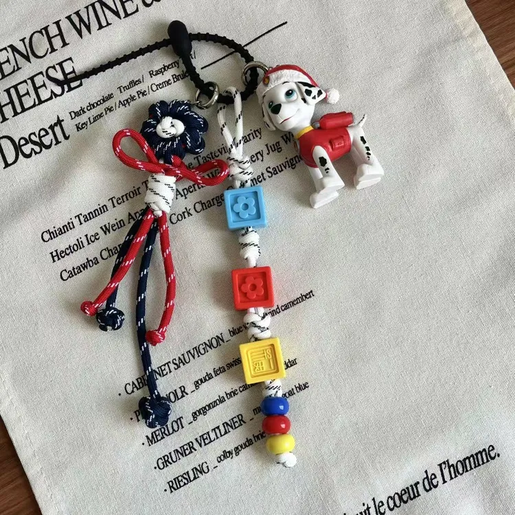 美娜原创设计手工自制编绳班点狗包挂