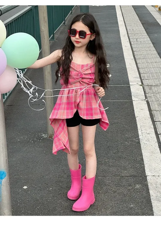 女童套装夏季2025新款大童儿童休闲时尚外穿短裤儿童洋气夏季薄款