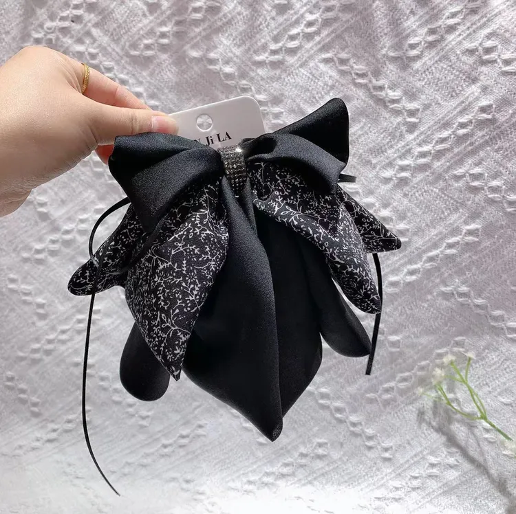 抓夹千金风女森系发夹甜美黑色顶夹弹簧夹发饰手工头饰饰品百搭