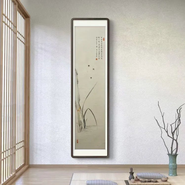 《兰花》纯手绘写意画四尺对开竖幅玄关走开国画花鸟挂画