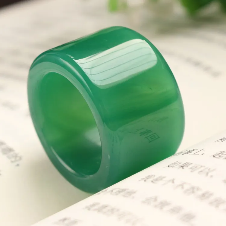 天然红玛瑙扳指转运本命年护身扳指男女情侣款时尚大气冰透礼物