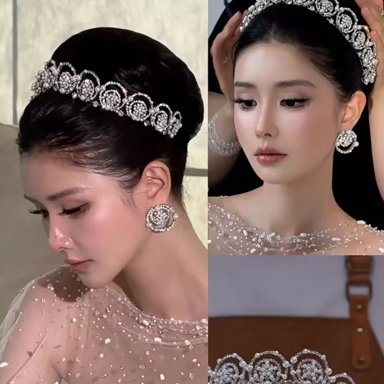 气质绝绝子珍珠皇冠超好看新娘头饰百搭不挑人主仪式王冠跟妆饰品