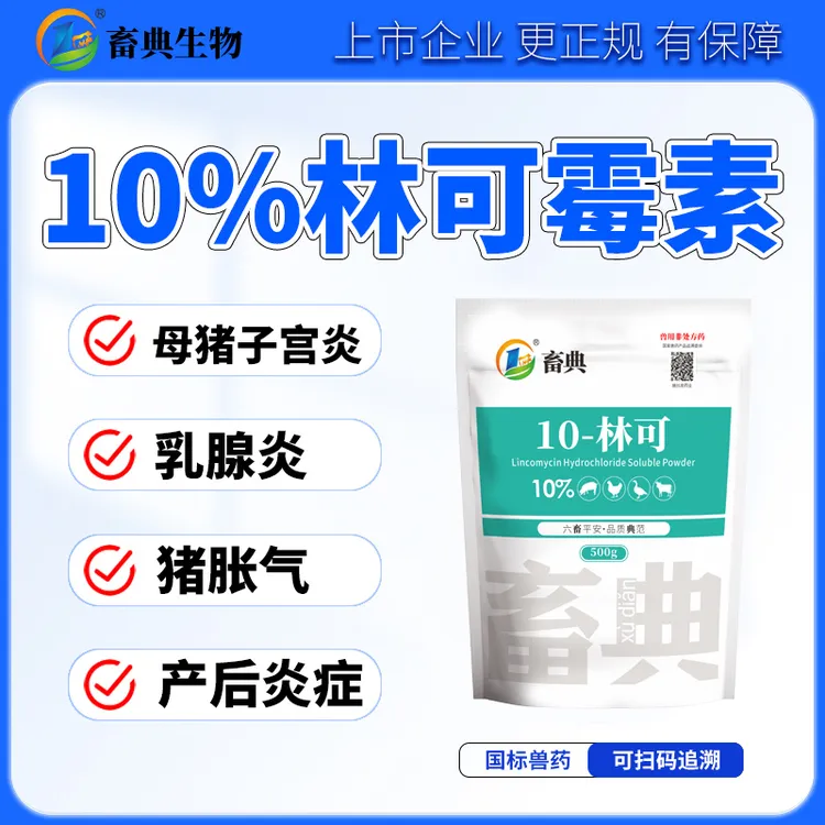 【忠哥专属】畜典林可兽用粉母猪炎症胀气不吃厌氧杆菌禽气囊关节炎兽药