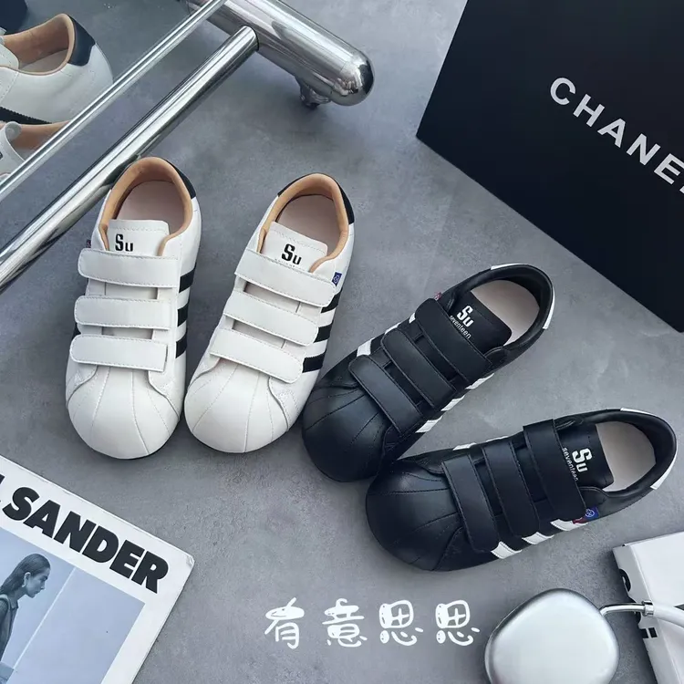 有意思思女鞋“泡泡玛丽2.0”魔术贴休闲板鞋德训运动百搭鞋子女款