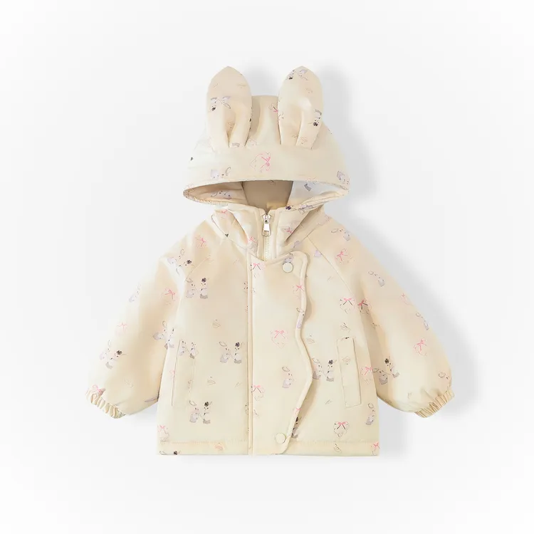 女童冬季加绒加厚棉衣外套2025新款儿童拉链保暖防风可爱百搭