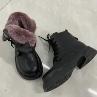 28-911-10新款冬款低跟短靴百搭粗跟女鞋简约时装靴