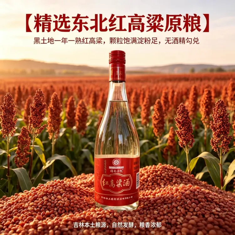 三通河纯粮精酿浓香型红高粱白酒42度(媛媛和伙夫专享)42度