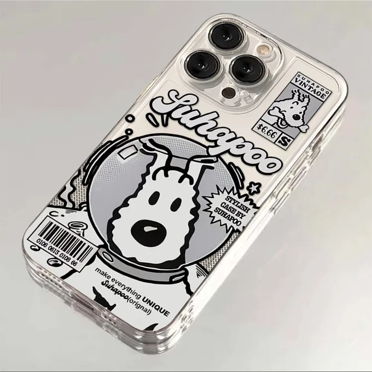 太空小狗适用oppoa32手机壳Reno3/9/8/7/6/5pro透明4se硅胶a96/52