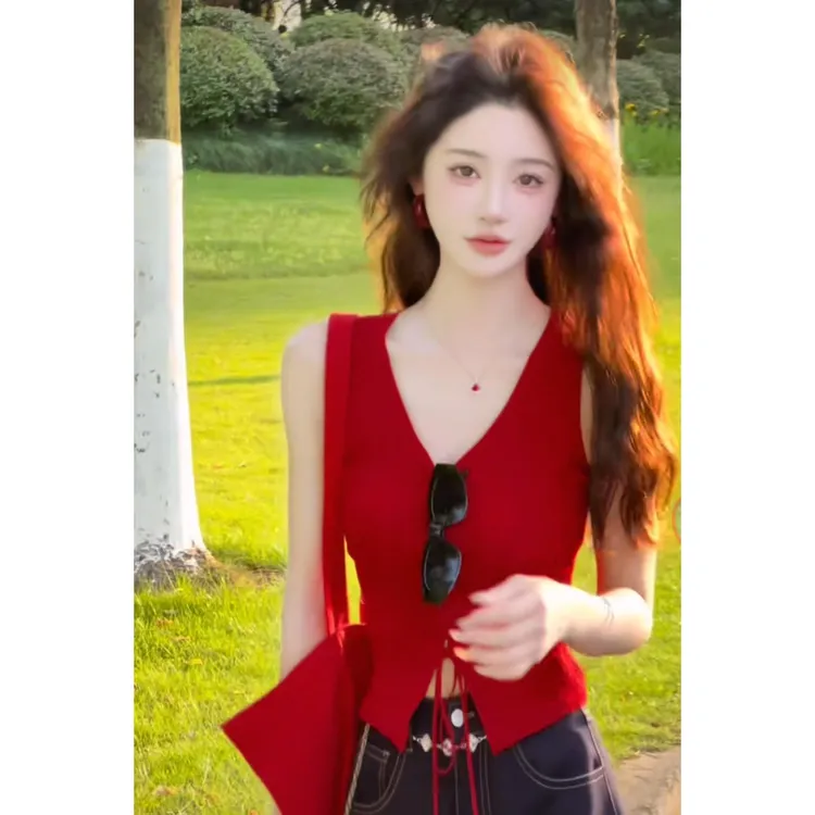 现货 西恩定制泰兰德少女夏季时尚气质百搭洋气减龄背心JJC5BX201