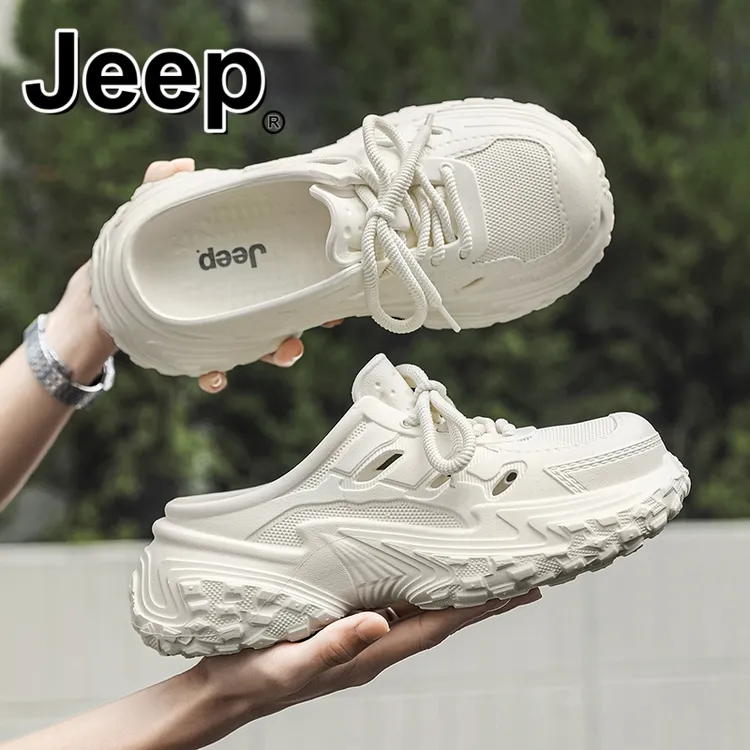 JEEP/吉普包头半凉鞋男户外两穿溯溪洞洞鞋情侣运动沙滩拖鞋厚底商品图