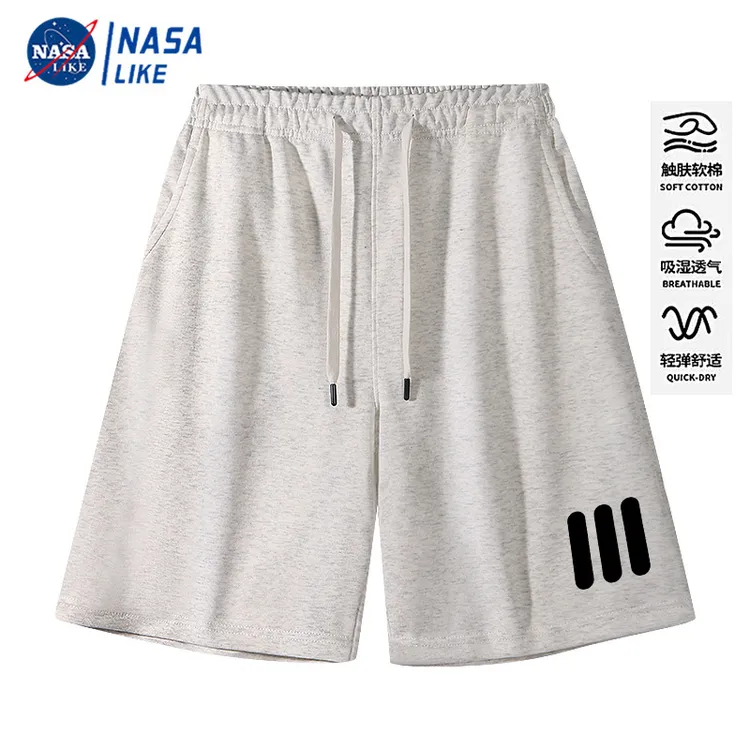 NASA 重磅运动短裤夏季2025新款美式休闲中裤宽松潮牌重磅五分裤