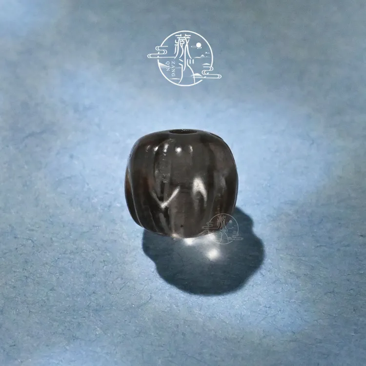 7MM茶水晶百香籽老型桶珠文玩108手串DIY配饰顶珠腰珠手持散珠子