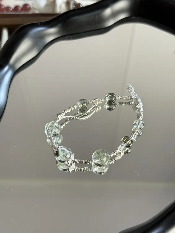 「极光」天然水晶原创手串多样性发其一【一物一拍】