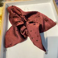 酒红洞洞方形发圈MH106 MH