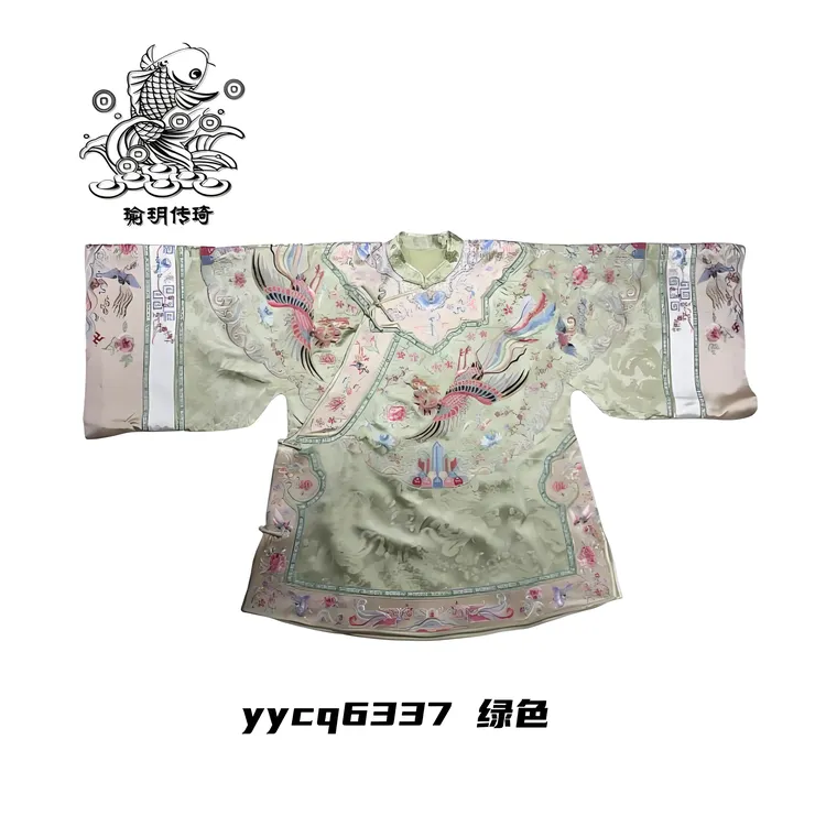 瑜玥传琦原创手工盘金凤香云纱凤穿牡丹女士上衣