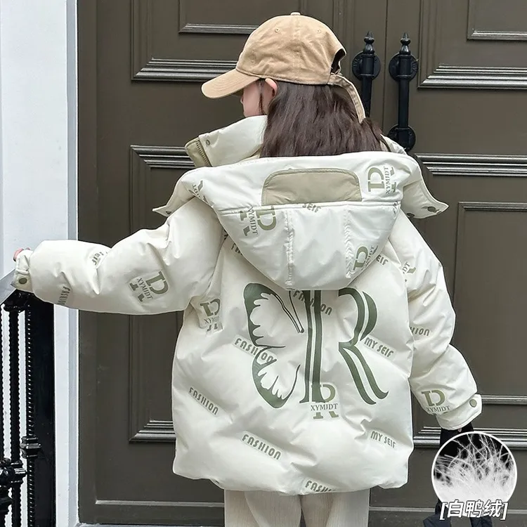 巴拉女童羽绒服冬季2025新款洋气大儿童装加厚白鸭绒韩版加厚女童