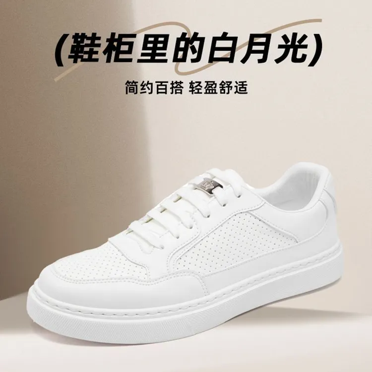 【断码清仓】3201 秋季新款小白鞋男潮鞋子透气运动鞋镂空男士板鞋