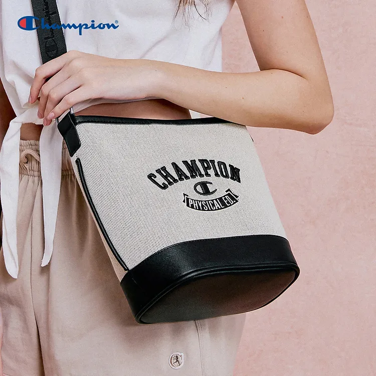 Champion发财桶2025秋季新款时尚休闲百搭单肩包便捷通勤斜挎包女