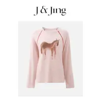 J&Jing-「波尔小马」-初秋新款韩系时尚宽松百搭撞色长袖cl-8693