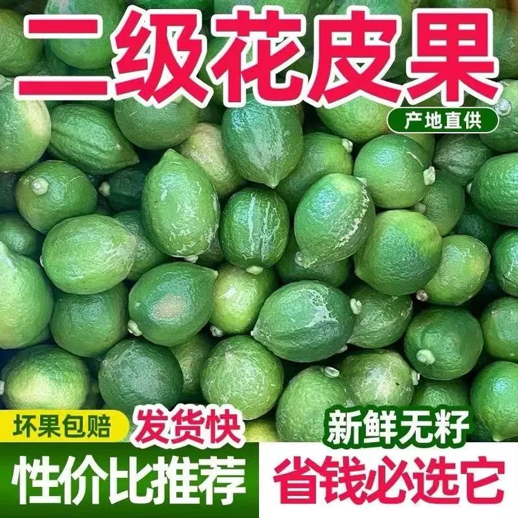 二级广东正宗无籽香水柠檬鲜果产地直发黄柠檬青柠檬爆香奶茶店
