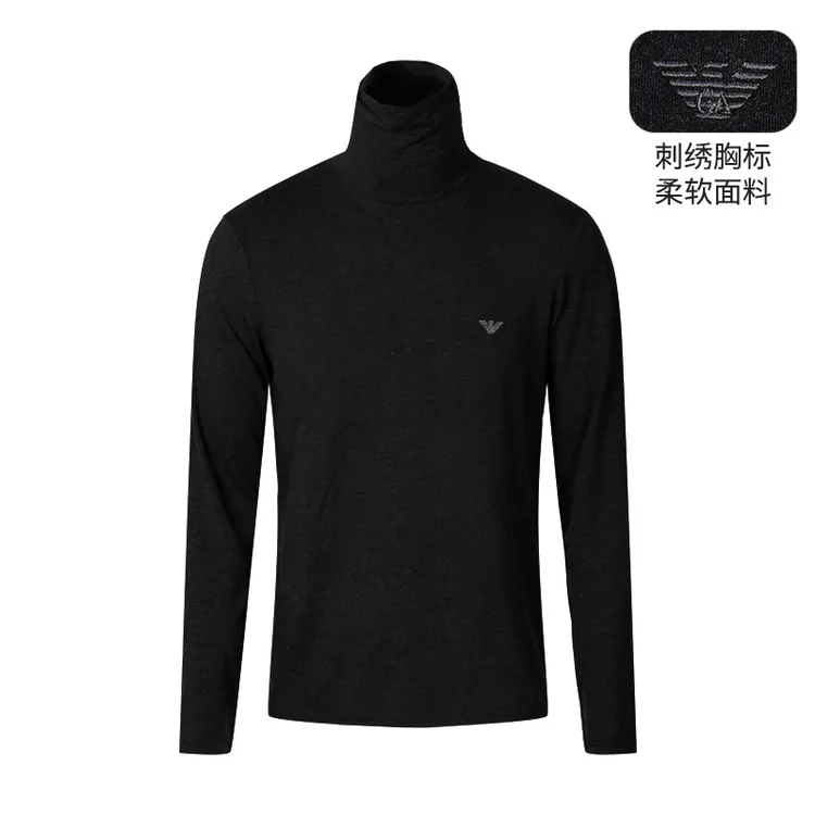 EMPORIO ARMANI/安普里奥·阿玛尼男士保暖高领长袖T恤4F584112066