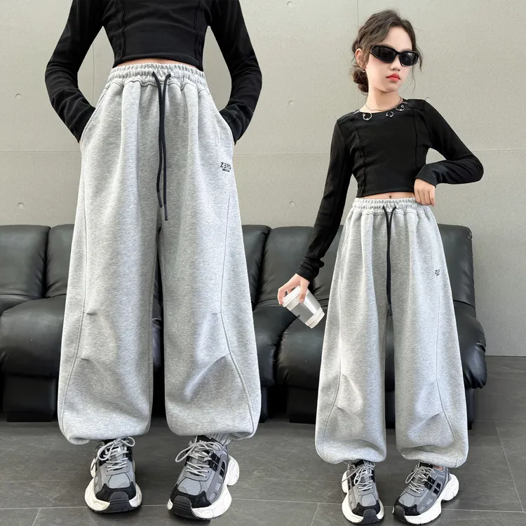女童裤子春秋款2025新款洋气儿童休闲裤中大童秋季运动卫裤长裤潮