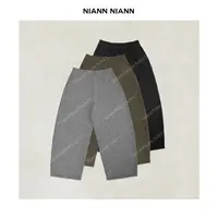 NiannNiann 新品女装复古进口澳大利亚松弛感奶奶羊毛裤16192