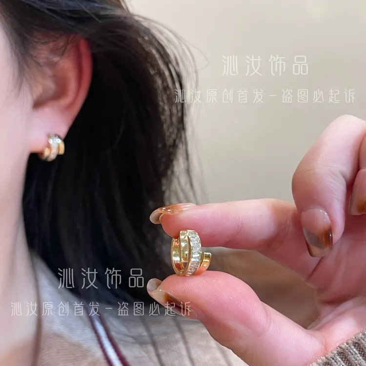 【沁汝饰品】FQ963金色质感耳扣简约气质时尚