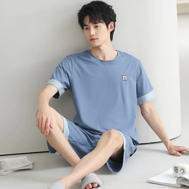 GPSUNLU高端限定高端夏季男士莫代尔睡衣宽松家居服可外穿两件套
