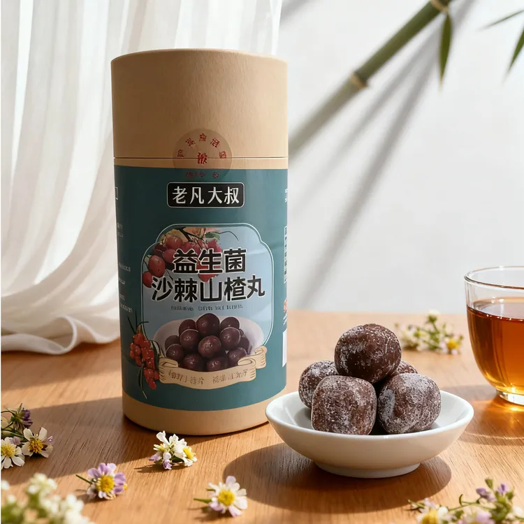 老凡大叔 沙棘益生菌山楂丸 400克/罐