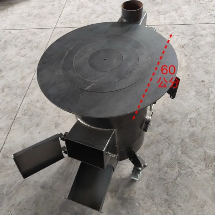 60公分圆面加重加厚无烟钢炮气化炉柴煤两用取暖做饭烤箱轮子