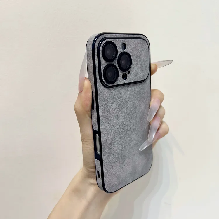 秒变17pro适用苹果16promax手机壳翻毛素皮带镜头膜全包创意新款