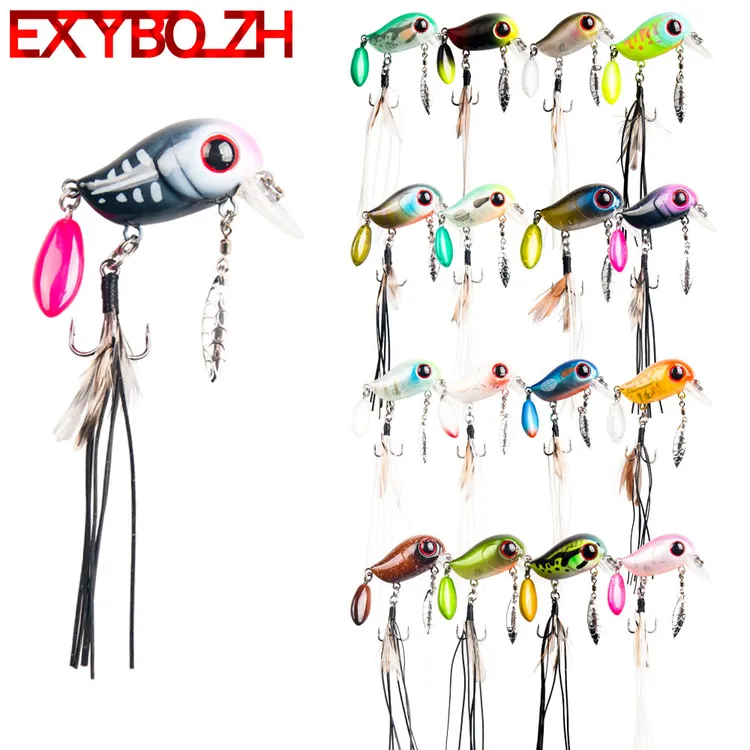 EXYBO_ZH日系浮水双节摇滚小胖54mm4.8g路亚饵拖拉机鲈鱼翘嘴假饵