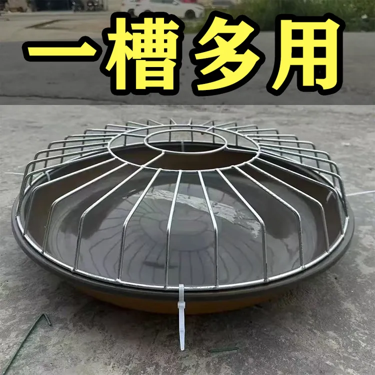 鸡食槽喂鸡喂鸭喂鹅专用盆养鸡鸭鹅食槽圆形鸡干湿两用喂鸡食槽商品图