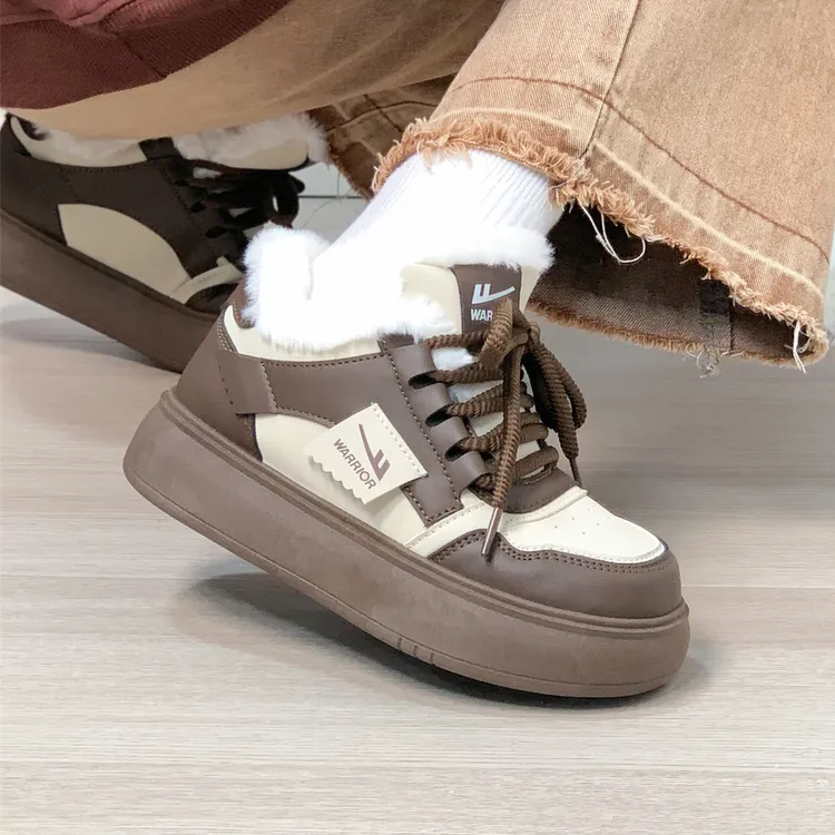 回力加绒板鞋女2025冬季新款厚底复古百搭休闲保暖棉鞋好穿又好搭
