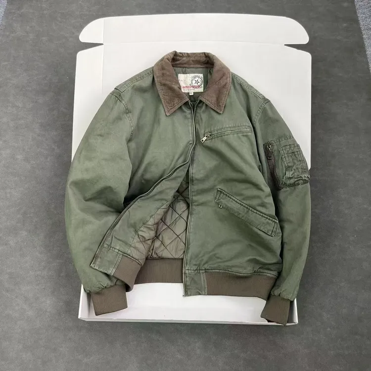 美单牛货  男士加棉加厚多口袋水洗复古底特律工装棉衣棉服