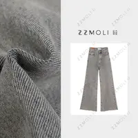 ZZMOLI 美式痞帅废土风 复古高街显瘦微喇阔腿牛仔裤子女ZBK93032