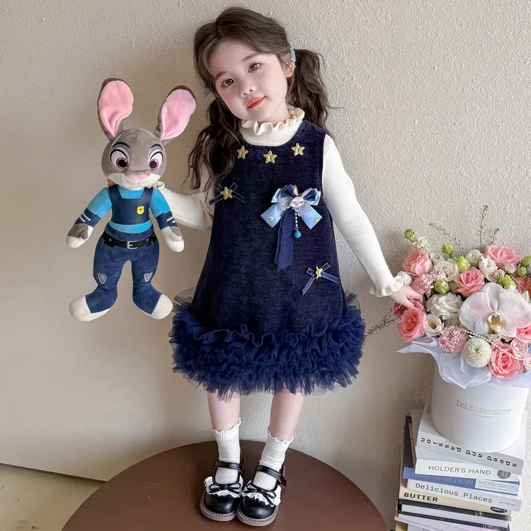 女童背心裙套装2025新款儿童春秋装潮款幼儿园女宝秋季洋气两件套