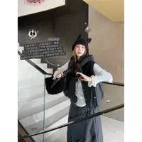 钱美西9/27新品 马甲外套/花苞裙/帽子三件套装