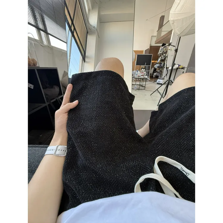 小香风针织短裤男夏季潮牌直筒宽松五分裤痞帅高级感休闲运动中裤