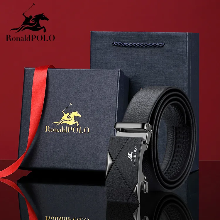 保罗皮带男士真皮头层牛皮自动扣腰带2025新款年轻人百搭商务裤带