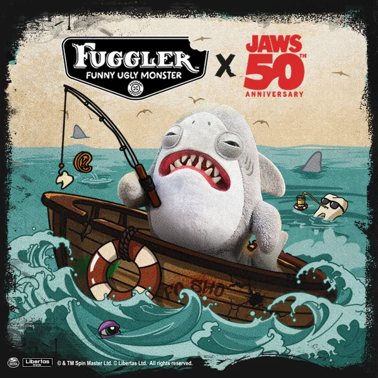 FUGGLER×大白鲨正版联名玩偶毛绒公仔收藏限量款生日礼物