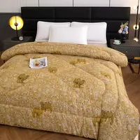 【试睡30天】骆驼印花被亲赴柔软秋款纤维被大尺寸200x230cm4斤 ax