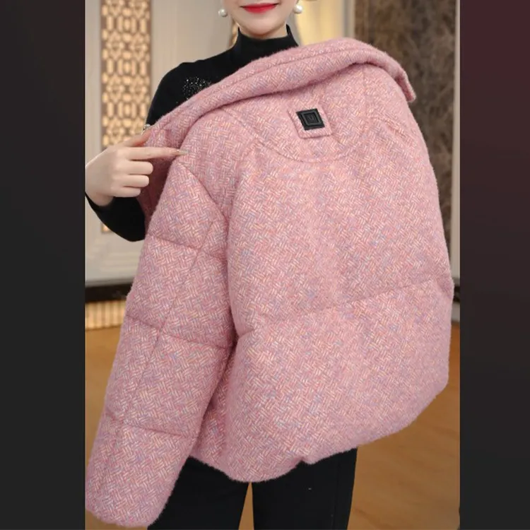 洋气减龄时尚棉服2025冬季新款宽松休闲加厚保暖外套