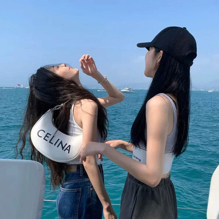 包包女2025新款时尚原创ins豌豆包C家字母链条斜挎小包单肩腋下包