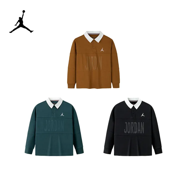 【官方旗舰】AIR JORDAN儿童Polo衫男童长袖秋季新款中大童上衣D308